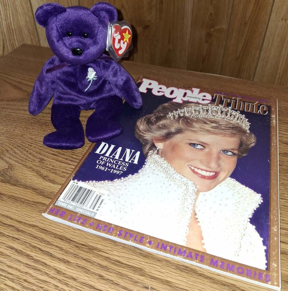 Priness Diana 1st Edition Purple Beanie Baby